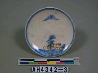 藏品(彩繪瓷山水盤)的圖片